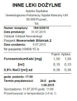 Żywienie - Drukowanie etykiet w Farmakoterapii noworodka 1